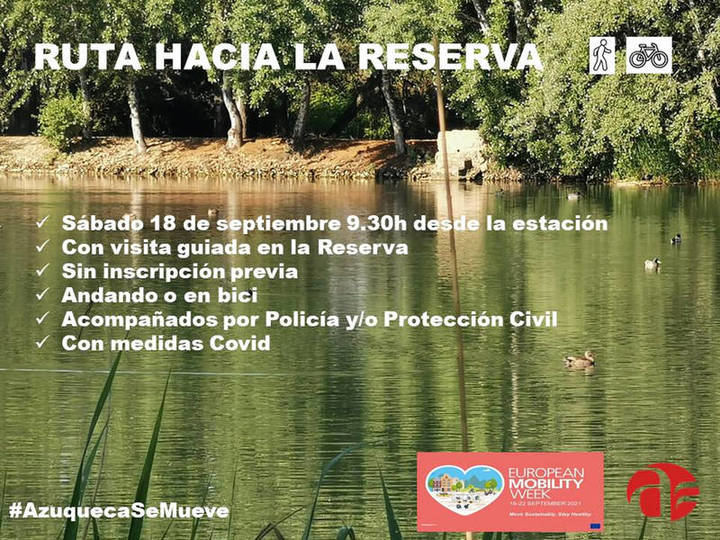 Azuqueca se suma a la Semana Europea de la Movilidad con una ruta hacia la Reserva Ornitológica Municipal