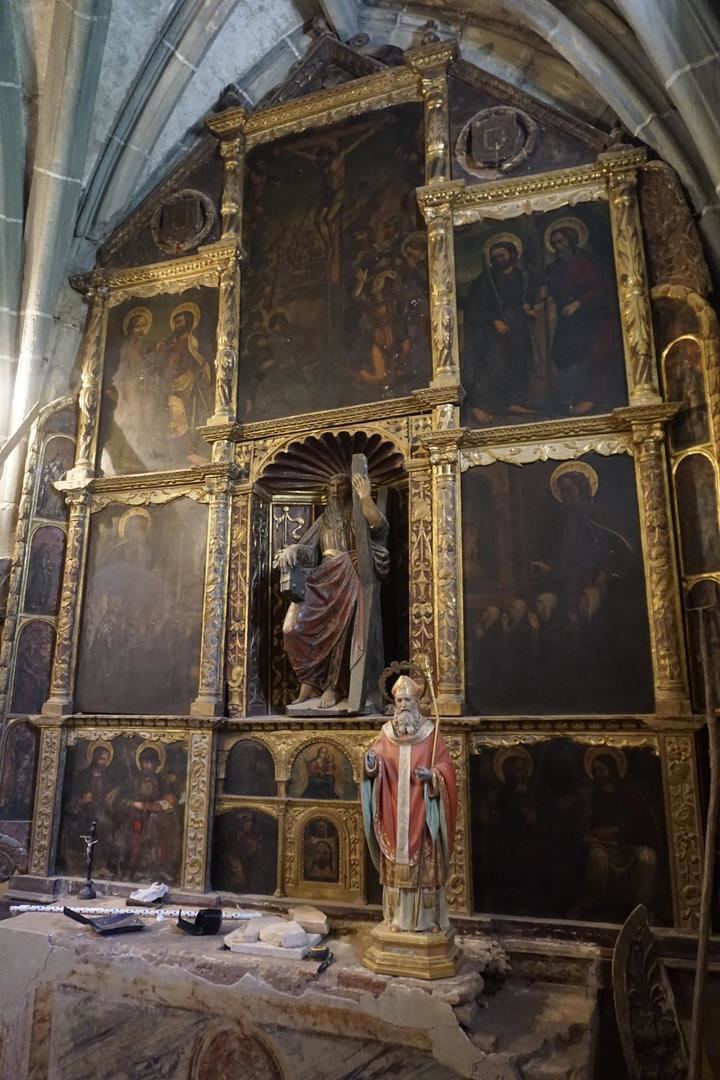 Avanzan los trabajos de restauración de la capilla de San Andrés de Rueda de la Sierra