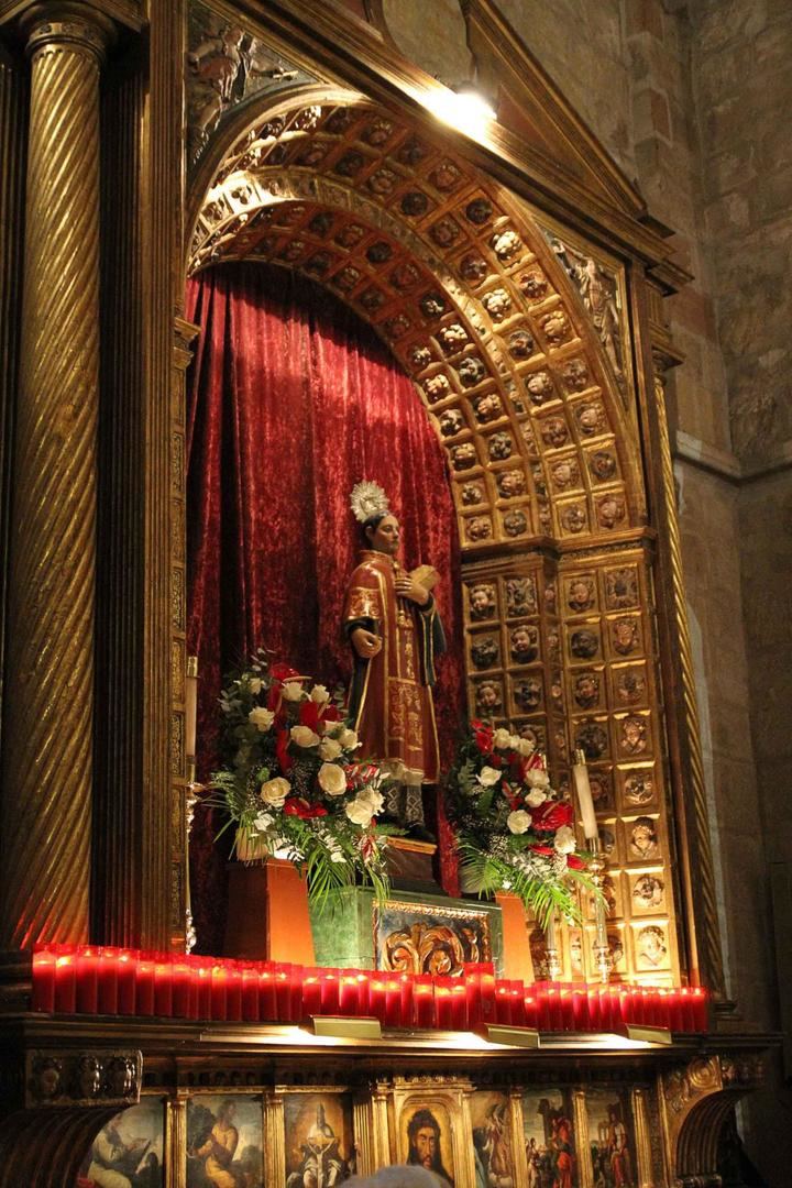 Solo celebración religiosa de la fiesta patronal de San Vicente en Sigüenza 