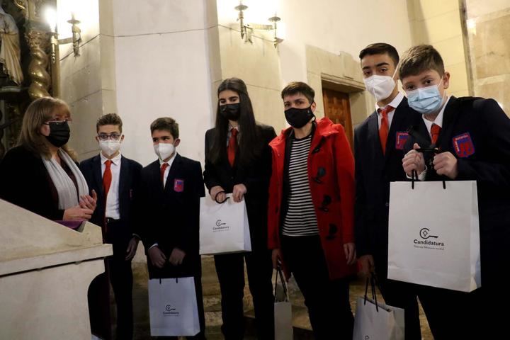 Los niños de la Banda de Música pregonan la Navidad seguntina