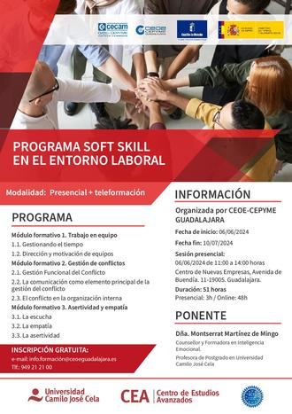CEOE-CEPYME GUADALAJARA organiza Programa soft skill en el entorno laboral