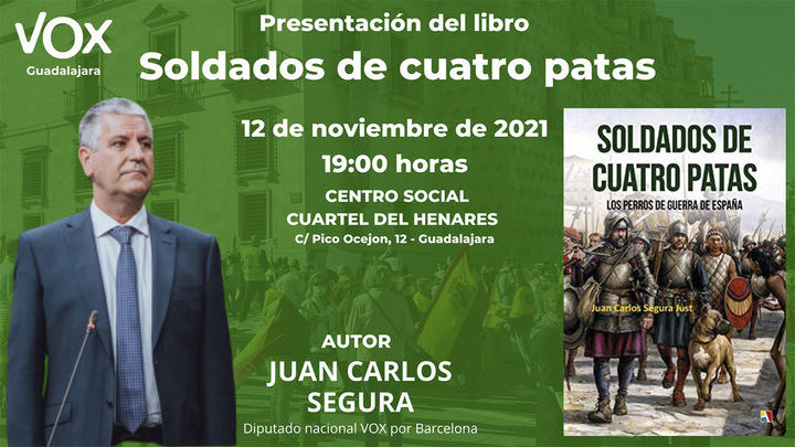 Juan Carlos Segura presenta este viernes en Guadalajara su libro Soldados de cuatro patas
