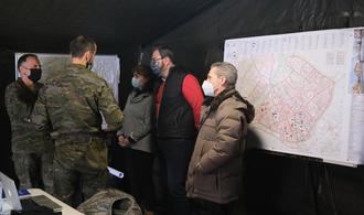 El delegado de la Junta agradece a efectivos de Geacam y de la unidad militar del Ejército de Tierra su apoyo en las labores de limpieza en Guadalajara