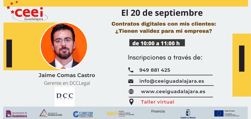 El CEEI Guadalajara desarrolla un taller basado en los contratos digitales con los clientes 