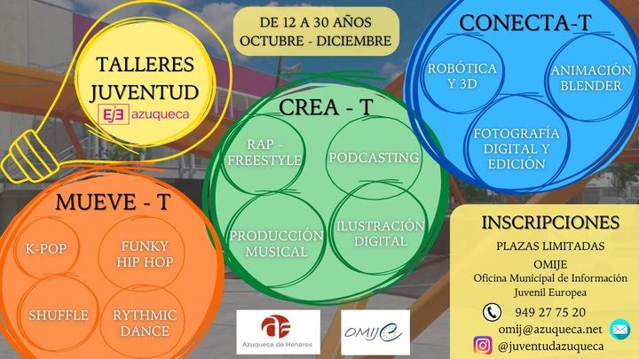 Este martes, se abre la inscripción en las actividades municipales de Azuqueca para jóvenes de 12 a 30 años