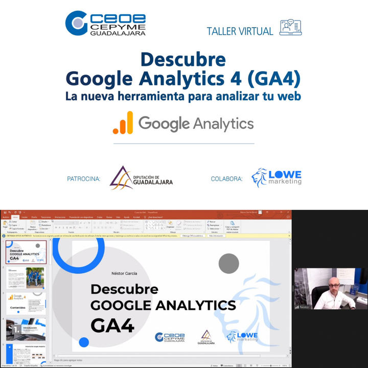 Medio centenar de asistentes pudieron descubrir google analytics 4 gracias a CEOE CEPYME Guadalajara