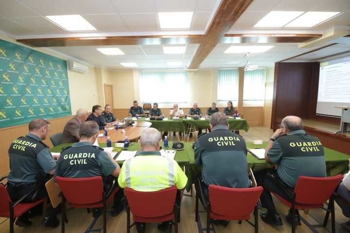 El delegado del Gobierno en Castilla-La Mancha, Francisco Tierraseca, preside la Junta de Coordinación de Zona de la Guardia Civil