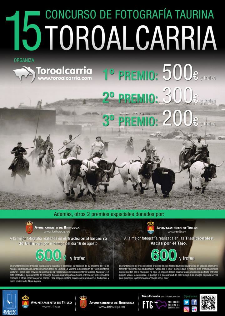 ToroAlcarria convoca su 15º Concurso de Fotografía Taurina en la víspera de las Vacas por el Tajo