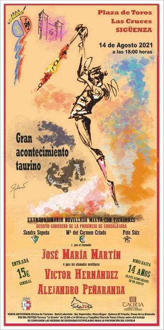 Tauria Guadalajara ha confeccionado un atractivo cartel para la vuelta de los toros a Sigüenza