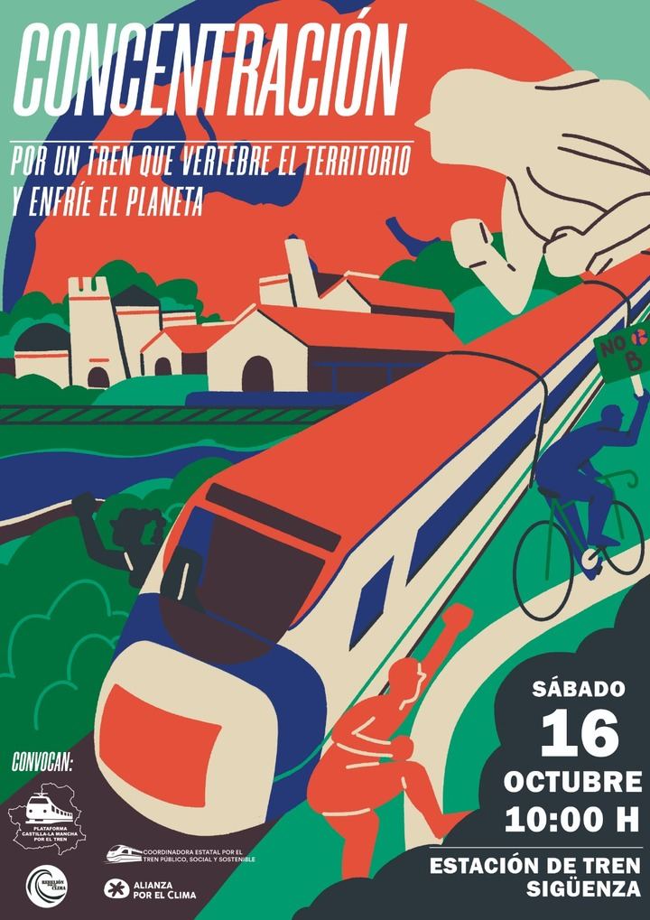 Una ruta ciclista en defensa del Ferrocarril convencional pasará este fin de semana por Sigüenza y Jadraque 