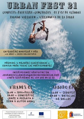 Villanueva de la Torre propone deporte y cultura urbana para la juventud con una nueva edición de su Urban Fest