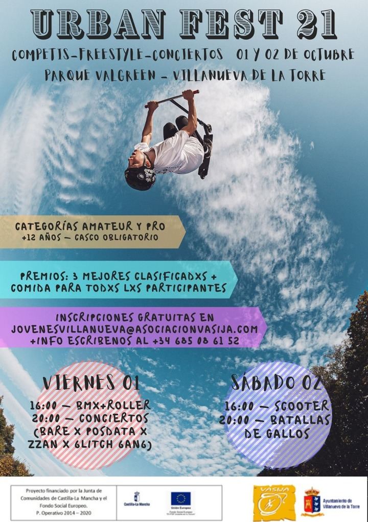 Villanueva de la Torre propone deporte y cultura urbana para la juventud con una nueva edición de su Urban Fest