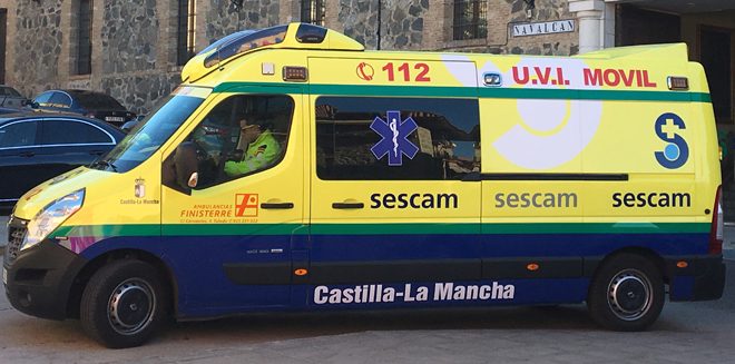 En el hospital de Guadalajara un trabajador tras caer desde seis metros de altura en Sigüenza 