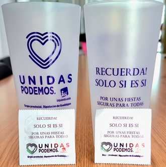 Unidas Podemos - Izquierda Unida de Diputación de Guadalajara repartirá en fiestas vasos reutilizables y preservativos con el mensaje 