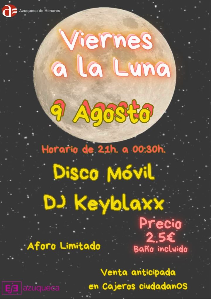 En la piscina municipal, con una disco móvil y DJ Keyblaxx, el día 9 en Azuqueca