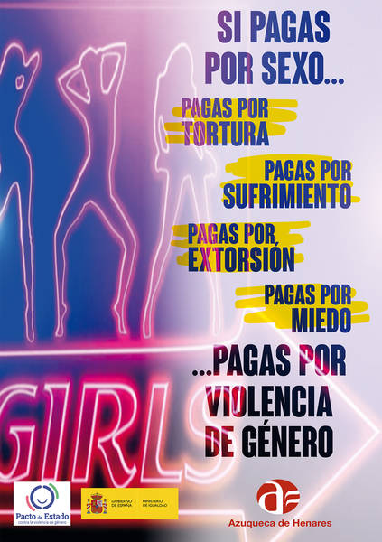 Mensajes contra la violencia de género y la prostitución para conmemorar el 25N en Azuqueca