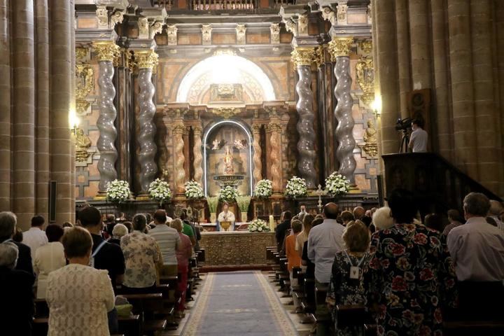 Celebración religiosa de la fiesta de la patrona de Sigüenza, la Virgen de la Mayor