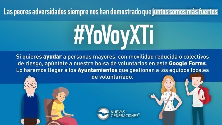 Nuevas Generaciones presenta la campaña de adscripción de voluntarios ante el COVID-19: “YoVoyXti”