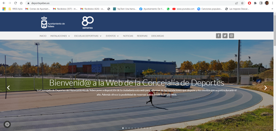 La nueva web de Deportes de Yebes centraliza la información sobre ofertas, instalaciones municipales, actividades y servicios 