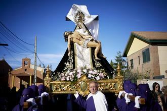 Yunquera de Henares vive el Domingo de Ramos con la bendición de los ramos y la procesión de los pasos
