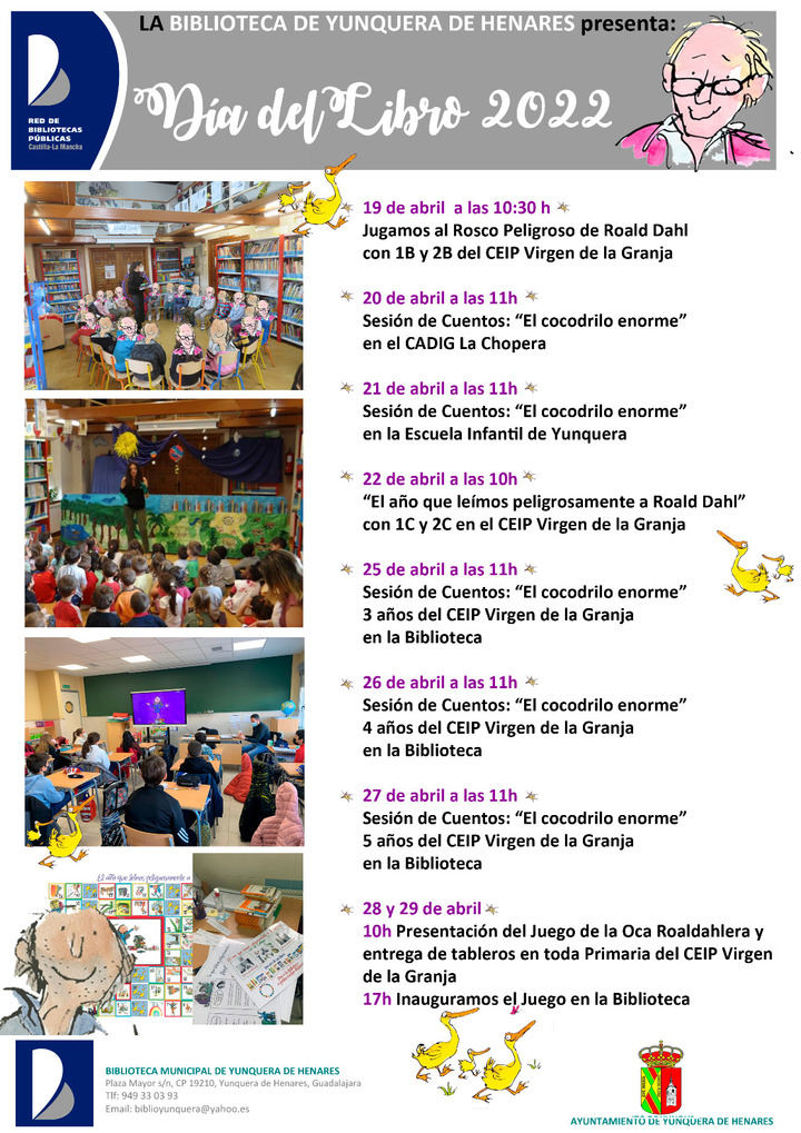 Yunquera de Henares celebra el Día del Libro con una amplia programación