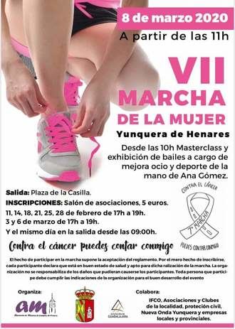 La VII Marcha de la Mujer de Yunquera de Henares llevará el lema Contra el cáncer puedes contar conmigo