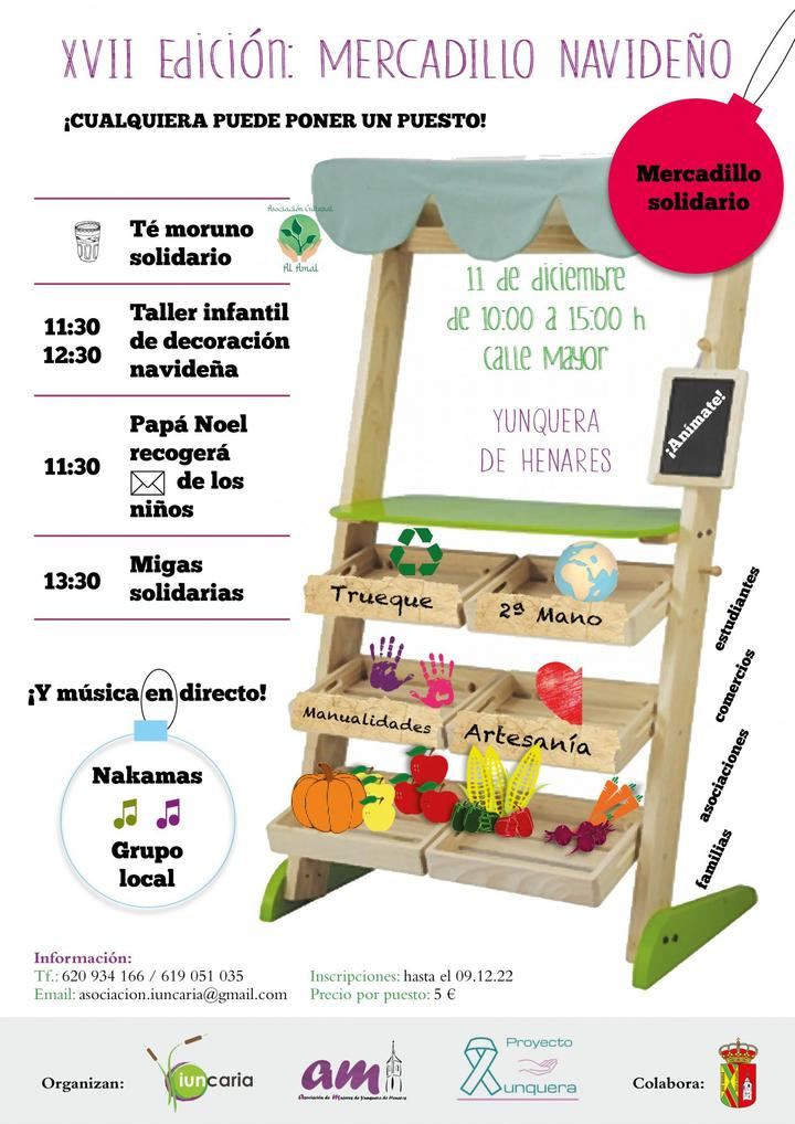 El Mercadillo Navideño de Yunquera de Henares celebra el próximo domingo su XVII edición