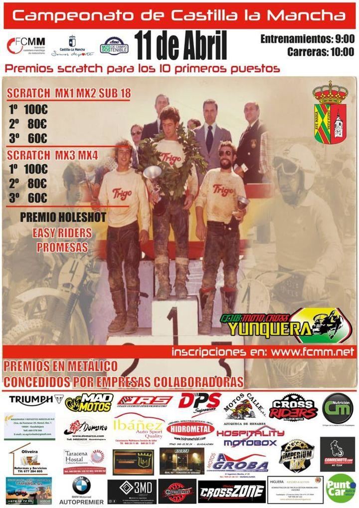 Yunquera de Henares acoge este domingo la segunda prueba del Campeonato de Castilla-La Mancha de Motocross