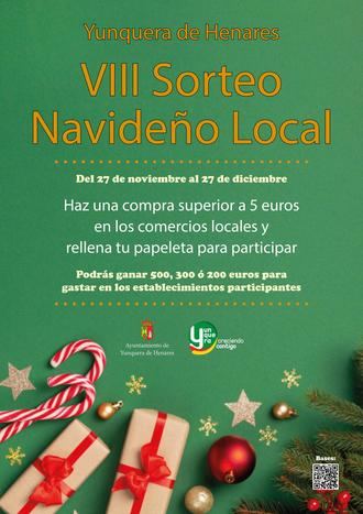 El próximo 27 de noviembre comienza el VIII Sorteo Navideño Local de Yunquera de Henares