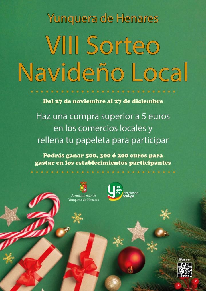 El próximo 27 de noviembre comienza el VIII Sorteo Navideño Local de Yunquera de Henares
