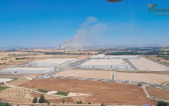 FINALMENTE se declara CONTROLADO el incendio de Yunquera de Henares aunque siguen trabajando 5 medios de extinción terrestre y 18 personas
