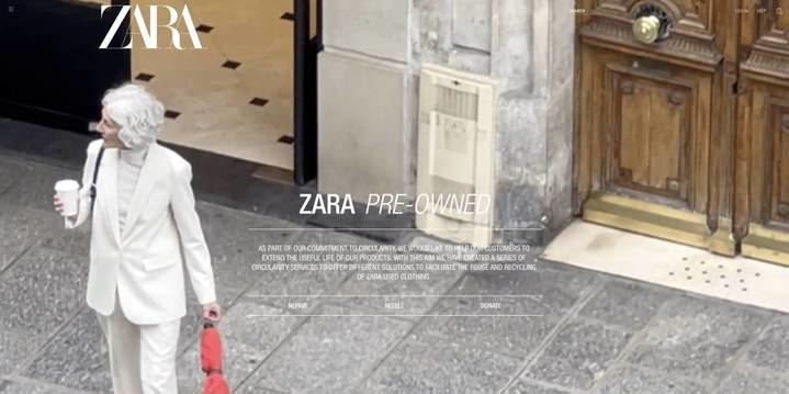 Zara apuesta en Reino Unido por una plataforma para la venta de prendas DE SEGUNDA MANO