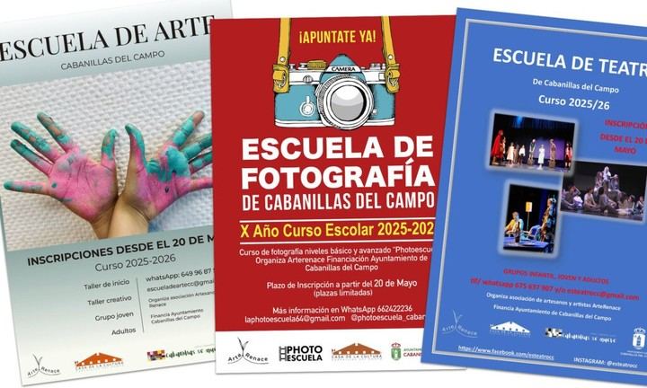 Inscripciones abiertas para el curso 2025-2026 en escuelas de Arte y Teatro en Cabanillas del Campo
