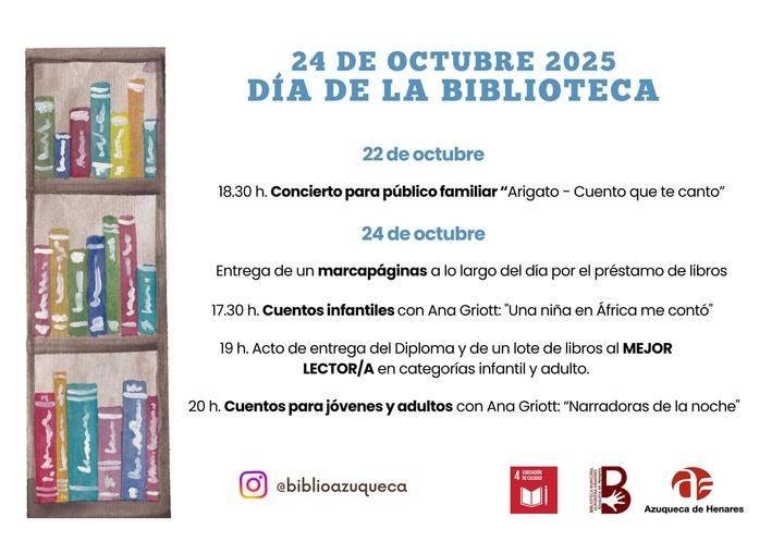 El Ayuntamiento de Azuqueca organiza un concierto familiar, cuentos y otras actividades para celebrar el Día de la Biblioteca