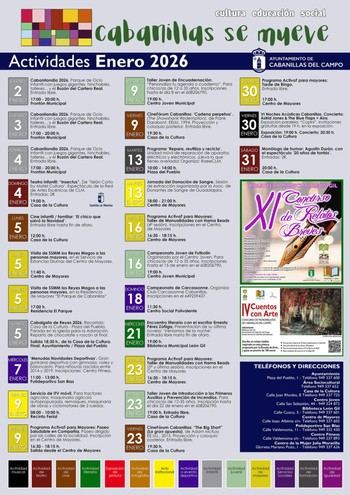 Actividades culturales en Cabanillas para enero de 2026