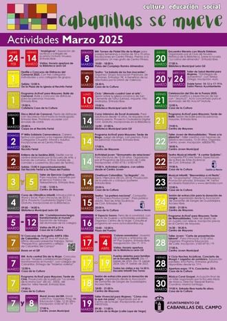 Actividades culturales en Cabanillas del Campo para marzo de 2025