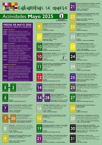 Actividades socioculturales en Cabanillas para mayo de 2025