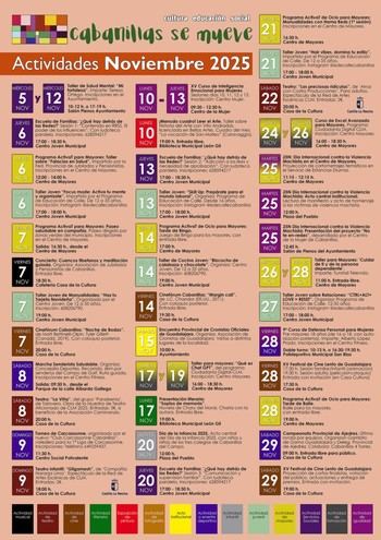 Actividades socioculturales de noviembre en Cabanillas del Campo