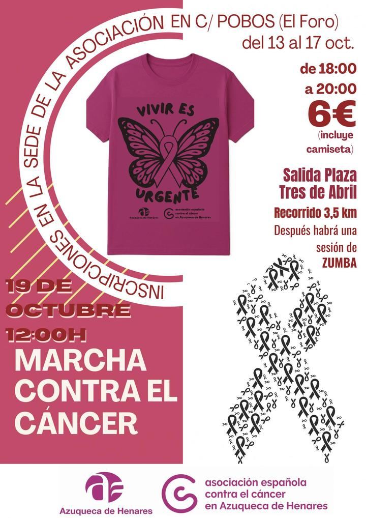 La Marcha contra el Cáncer en Azuqueca se celebrará el domingo 19 de octubre