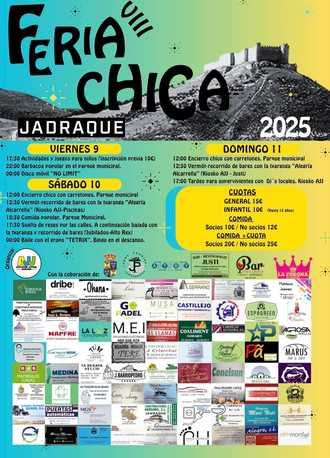 La VIII Edición de la Feria Chica Jadraqueña volverá este fin de semana