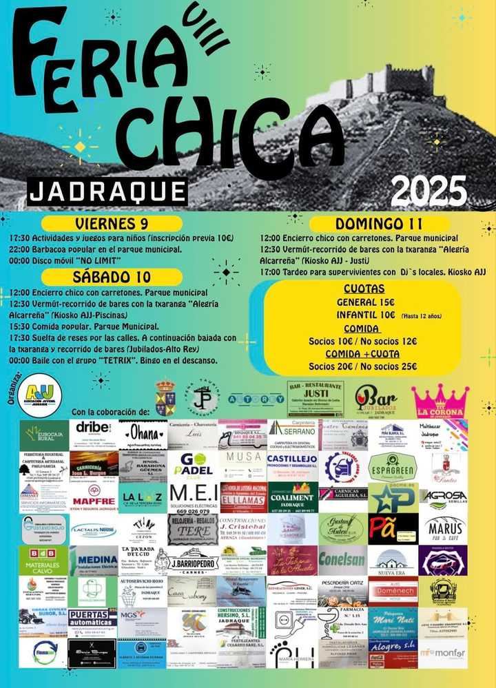 La VIII Edición de la Feria Chica Jadraqueña volverá este fin de semana