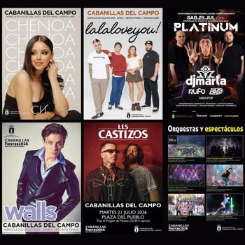 Grandes artistas animarán las Fiestas de Cabanillas 2026 con conciertos gratuitos