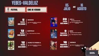 Cine de Verano 2025: películas gratuitas al aire libre en Yebes y Valdeluz