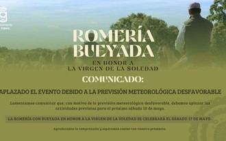 Aplazada la Romería en honor a la Virgen de la Soledad por mal tiempo