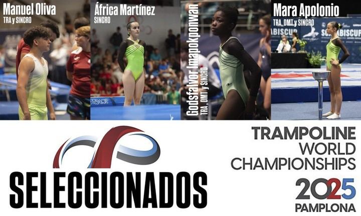 Cuatro gimnastas de Cabanillas representarán a España en el Mundial de Trampolín