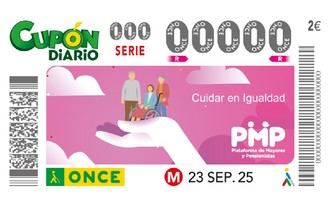 ONCE lanza cupón con el lema 'Cuidar en Igualdad' para mayores y pensionistas