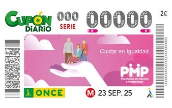 ONCE lanza cupón con el lema 'Cuidar en Igualdad' para mayores y pensionistas