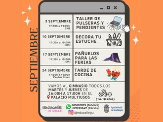 Educación de Calle arranca septiembre con talleres creativos y gimnasio gratuito para adolescentes de Guadalajara