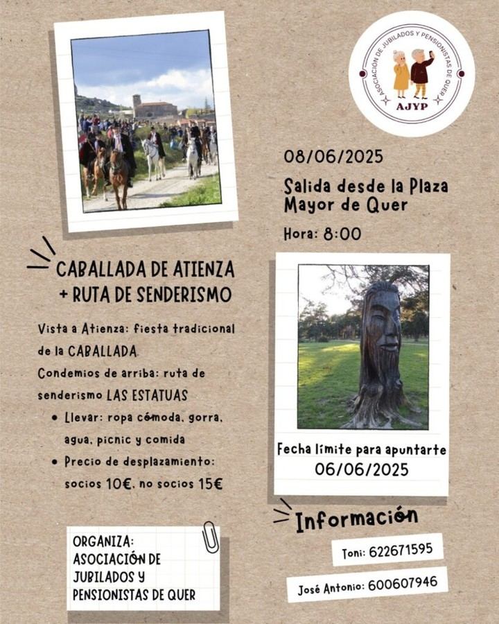 Quer invita a vecinos a una excursión a Atienza el 8 de junio
