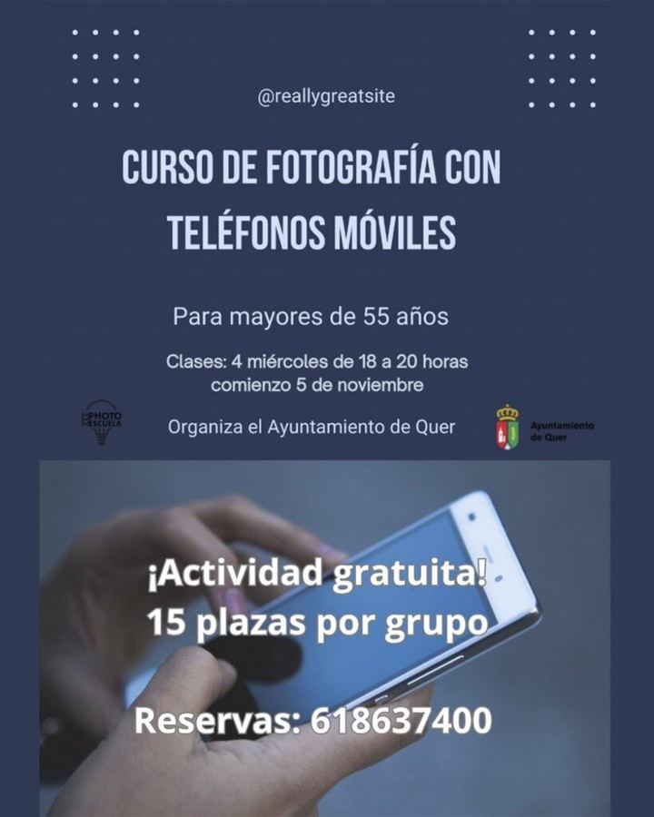 Curso gratuito de fotografía para mayores de 55 en Quer